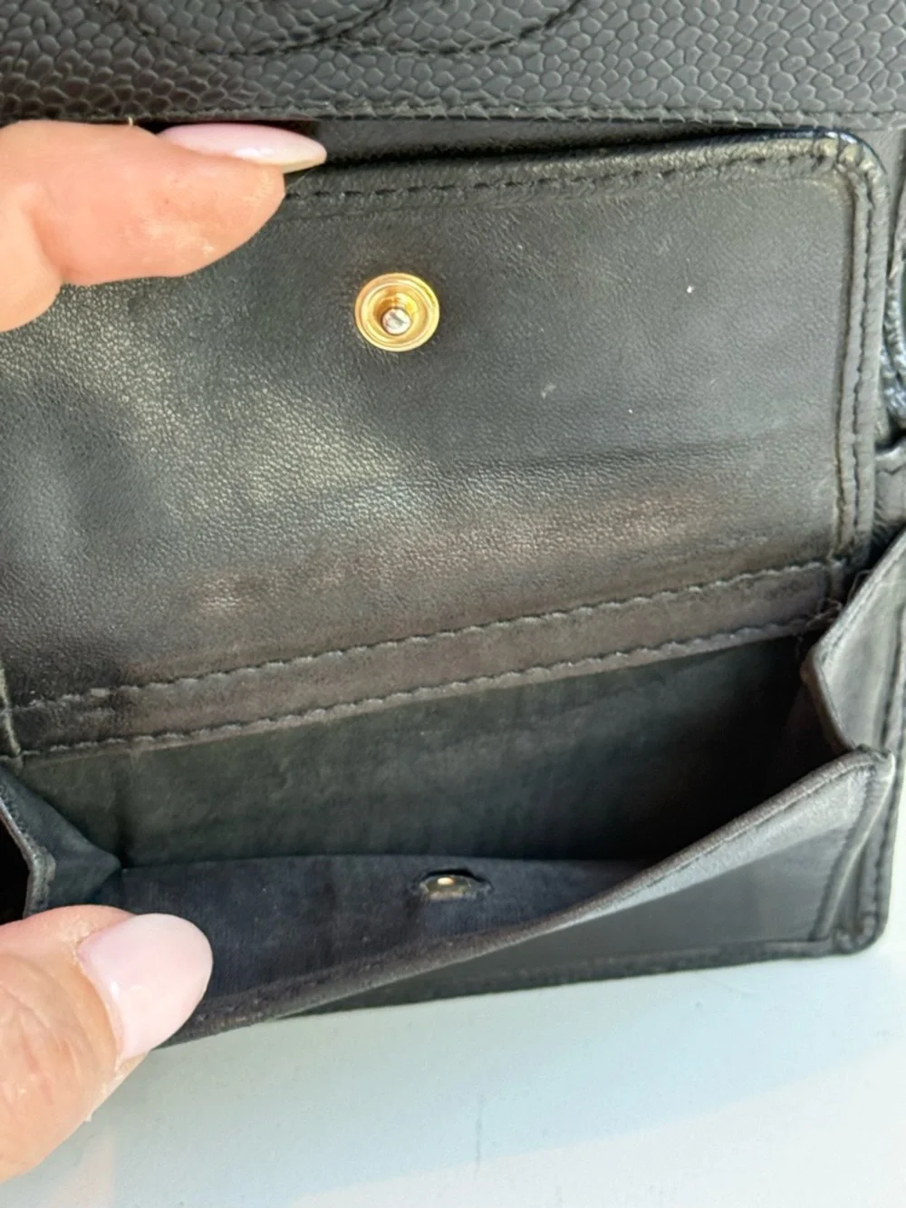 Chanel ‘Caviar Leather Tri Fold Wallet’